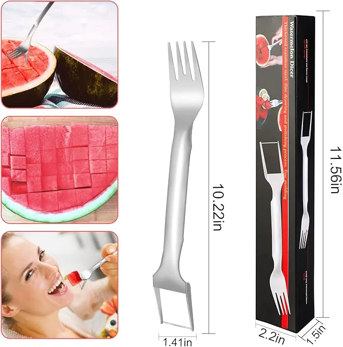 2PCS 2-in-1 Watermelon Fork Slicer